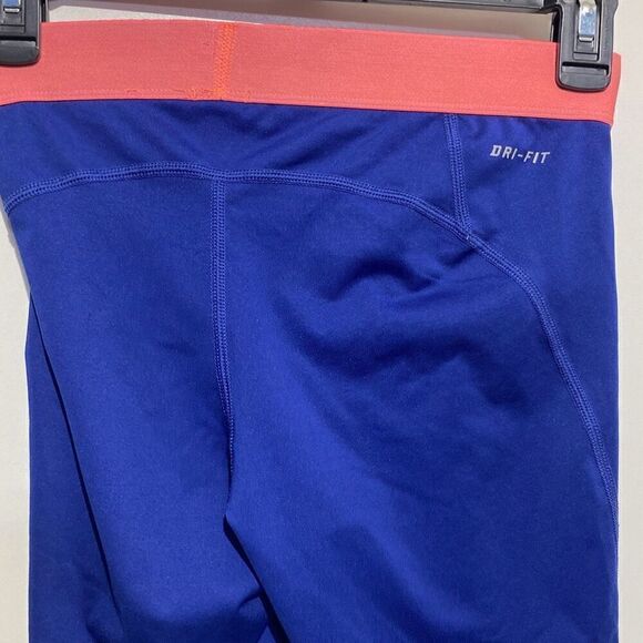 Nike Pro Men's Blue Orange Dri-Fit Elastic Waistband Biker Shorts Size Small - Picture 2 of 5